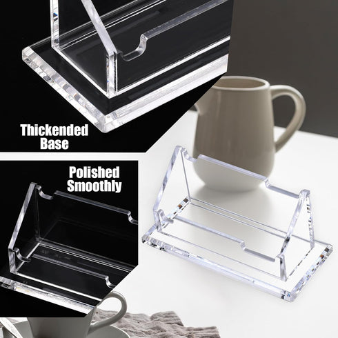 Acrylic Business Card Holder Business Card Display Clear Business Desk Card Holder Acrylic Clear Card Holder Card Organizer for School Home and Of...