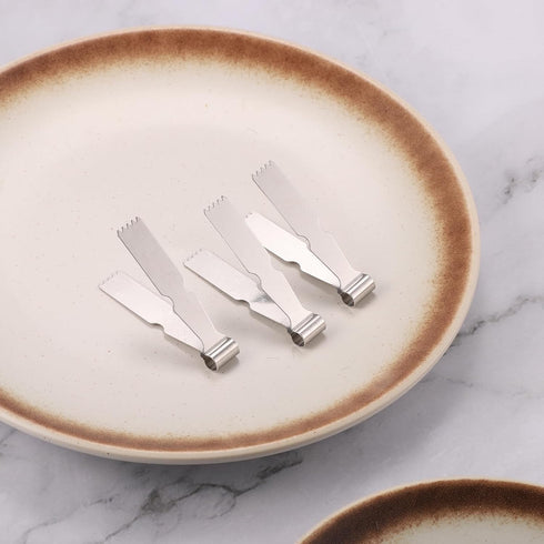 3pcs Pastry Tongs, Dough Scraper Press Stainless Steel Clip Baking Crimper Tool for Decorating and Sealing Pie Crusts Bread Dessert Pastry Cakes K...