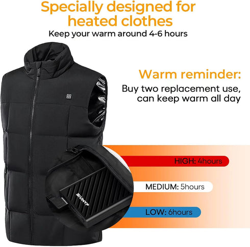 Heated Vest Battery Pack,10000mAh 5V 2A Power Bank Specially Designed for Heated Jacket, Heated Clothes,Heated Coat,Heated Pants....