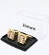 Brown Crystal Gold Cufflinks for Men Lady In Gift Case Classic Square Gemstone Men's Cufflinks Jewelry Set for Wedding Anniversary Business Party ...
