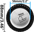 4Pack HIRCQOO OD 88mm/3.46" Front and Rear Rubber Tire Tyre & Plastic Wheel Rims 12mm Hex Hub Compatible with Redcat HPI HSP ExceedRC Kyosho Losi ...