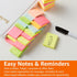 Amazon Basics Mini Rectangular Sticky Notes, 1.5 x 2-Inch, Assorted Colors, 24-Pack...