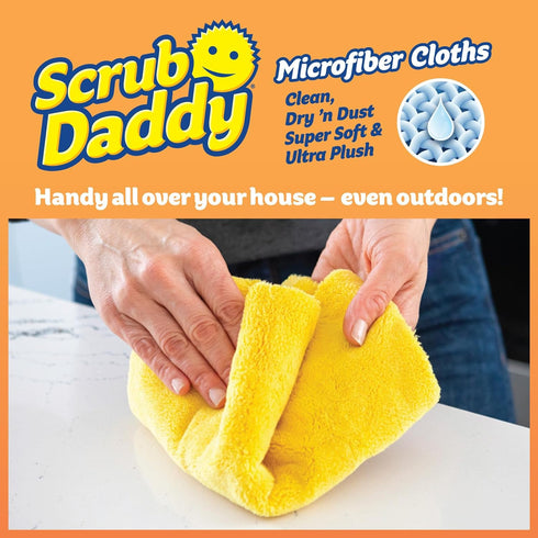 Scrub Daddy 10-Piece Microfiber Towel Set - Gentle Microfiber Cleaning Cloths - Replace Wash Cloths & Cleaning Rags with Lint Free Cloth - Streak-...