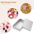 uxcell Metal Tin Box Containers, 2Pcs 7.1x4.3x1.6 Inch Silver Mini Portable Metal Rectangular Empty Hinged Tins Box with Lid for Home Storage Orga...
