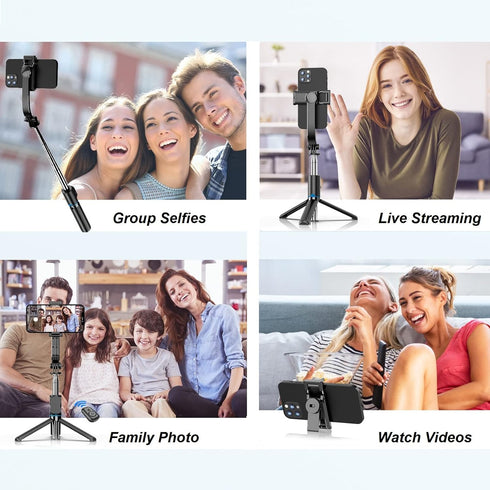 Selfie Stick with Tripod Stand and Remote - 42" Extendable Selfie Stick for iPhone 15 14 13 12 Pro Max Android Galaxy S23 S22 Portable Selfie Phon...