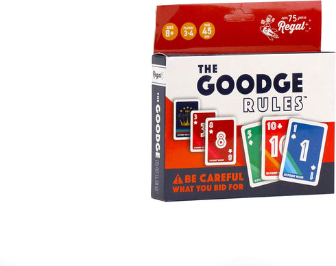 Regal Games The Goodge Rules Fun Card Game Set - 3 4 Player Card Games for Adults, Kids, Teens - Fun & Travel Playing Cards for Game Night (1 Deck...