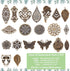 PH PandaHall 120pcs Filigree Metal Embellishments 19 Style Filigree Connectors Charms Antique Bronze Flower Animal Pendants for Steampunk Mixed Me...