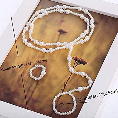 Pearl Barefoot Sandal Foot Jewelry Anklet Bracelet Ankle Chain, 1 Pieces...