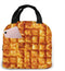 Waffle Pattern Insulated Lunch Bags for Women Cooler Tote Bag with Front Pocket Lunch Box Reusable Lunch Bag for Men Adults Work Hiking Picnic......