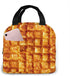 Waffle Pattern Insulated Lunch Bags for Women Cooler Tote Bag with Front Pocket Lunch Box Reusable Lunch Bag for Men Adults Work Hiking Picnic......