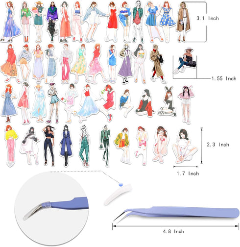 150Pcs People Stickers for Journaling Supplies, Scrapbooking Junk Journal Kit for, Scrapbook Stickers Bullet Adults Friends Scrap Booking Supplys ...
