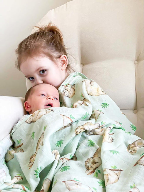 immispace - Ultra Soft Swaddle Blanket | Muslin Blankets for Girls & Boys | Newborns & Infants Gifts | 30% Organic Cotton + 70% Rayon | Large 47" ...