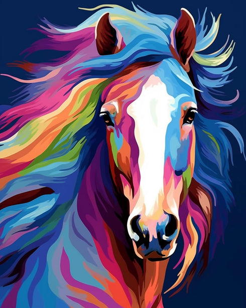 Paint by Numbers DIY Acrylic Painting Kit for Kids & Adults Beginner – 16" Wx20 L Colorful Horse Head Pattern...