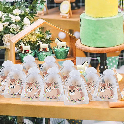 24 Pack Pony Keyring Pack Party Favor for Pony Lover, Guest Return Gift, Farm Animal Themed Party, Baby Shower, Birthday...