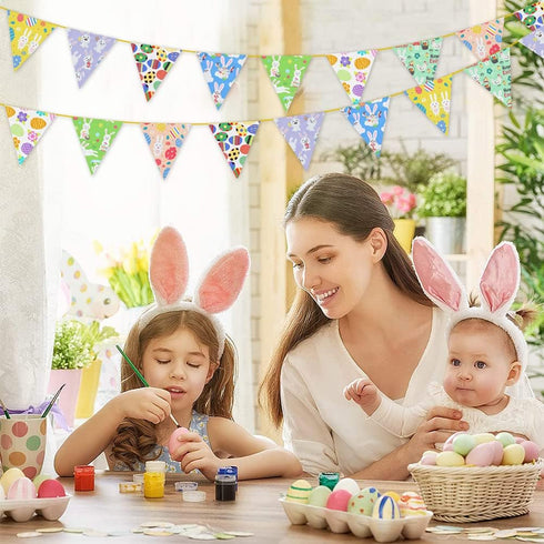 Pack of 8 Easter Fat Squares Polyester Fabric Sheets Bundles, 20" x 20", Assorted 8 Patterns Bunny Chicken Printed Patchwork Fabric Squares Materi...