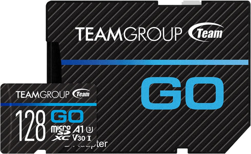 TEAMGROUP GO Card 128GB x 2 PACK Micro SDXC UHS-I U3 V30 4K for GoPro & Action Cameras High Speed Flash Memory Card with Adapter for Outdoor, Spor...