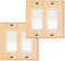 2PC Solid Wood Double Rocker Light Switch Plate 4.5" X 4.5" Bamboo Light Switch Cover Quality Raw Wooden Decorative Bedroom Kitchen Home Decor (Do...