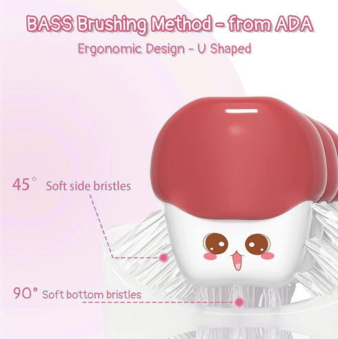 U Shaped Toothbrush - for Kids, Manual Whole Mouth Toddler Toothbrush Age 2-4 5 6 & up, Food Grade Soft Silicone Brush, 360° Oral Teeth Cleaning, ...