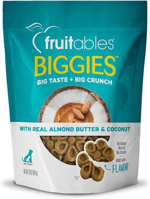 Fruitables Biggies Dog Biscuits – Crunchy Dog Biscuits Made with Pumpkin – Healthy Dog Treats Packed with Real Fruit Flavor – Free of Wheat, Corn ...