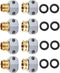 Garden Hose Repair Connector Fitting 4 Sets, Aluminum Alloy Male&Female Connectors Carrying Zinc Clamps Fit for 3/4" or 5/8" Garden Hose Fitting...
