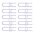 Sliding Cabinet Locks Baby Proofing – Adjustable Child Safety Latches for Knobs & Handles – 10 Pack – No Adhesive Drilling or Tools - White...