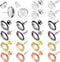 200 Pieces Stud Earring Kit, Including 50 Pieces 12 mm Stainless Steel Blank Stud 50 Rubber Back, 50 Pieces 12 mm Clear Glass Cabochons 50 Stainle...