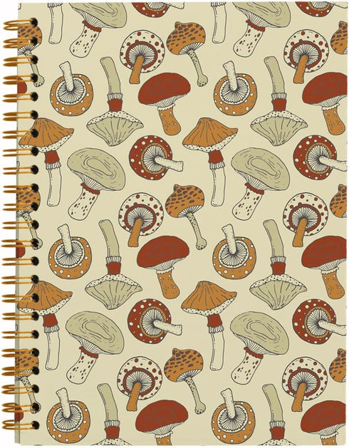 Vintage Mushroom Journal Notebook,Mushroom Notebooks for Women Work Office School Student Teacher,Retro Hardcover Spiral Notebook 5.5x8.3...