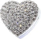 Crystal Sparking Heart Shape Natural Car Vent Clip Air Freshener For Auto (Silver)...