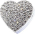 Crystal Sparking Heart Shape Natural Car Vent Clip Air Freshener For Auto (Silver)...