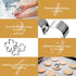 ICYANG Stainless Steel Cookie Cutters for Kids Rose Petal Flower Shape Christmas Valentine's Day Biscuit Fondant DIY Pastry Mold Cake Decoration f...