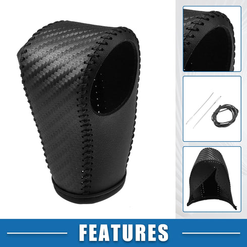 Gear Shift Lever Cover Automotive Interior Gear Shift Knob Trim for Honda HR-V 2016-2022 Black Carbon Fiber Pattern...