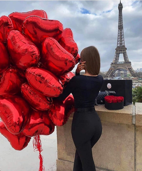 10Pcs Red Foil Heart Shaped Balloons 18 Inch Heart Mylar Balloons For Baby Shower Wedding Valentine Decorations Love Balloons Party Decorations...