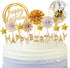 BEAN LIEVE Birthday Candles Set - Cake Topper Decoration with Cake Candles Confetti Balloon Stars and Fan Cupcake Toppers 12 Pieces Birthday Cake ...
