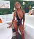 Sexy halloween women's body chain set layered chain necklace bra waist chain summer fashion Bohemian jewelry set beach party set (silvery-6985)...