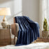 KMUSET Fleece Blanket Throw Size Navy Lightweight Super Soft Cozy Luxury Bed Blanket Microfiber Factory Shop...