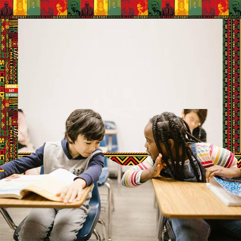 Black History Month Bulletin Board Borders Classroom Decorations, African Worthwhile Commemoration Festival Bulletins Board Wall Decor...