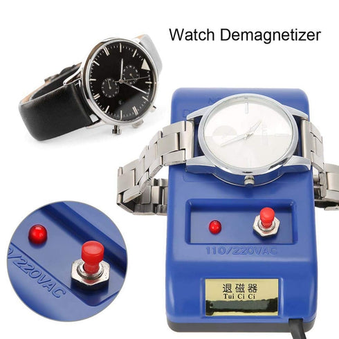 Watch Demagnetizer, Professional Portable Repair Tool US Plug 110V Tweezers Screwdriver Electrical Demagnetise Degausser Demagnetization Machine R...