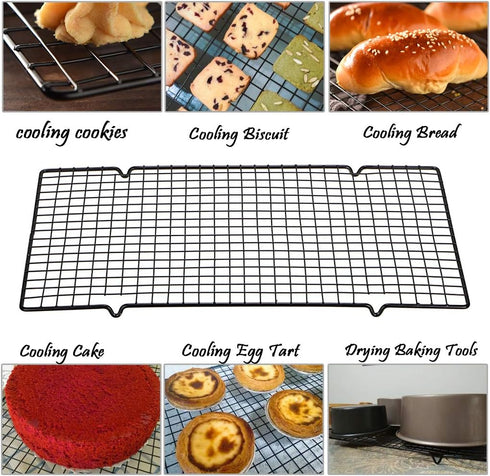 OwnMy Set of 2 Baking Cooling Rack, 10” x 16” Non-Stick Heavy Duty Wire Oven Safe Cooling Rack for Roasting and Baking...