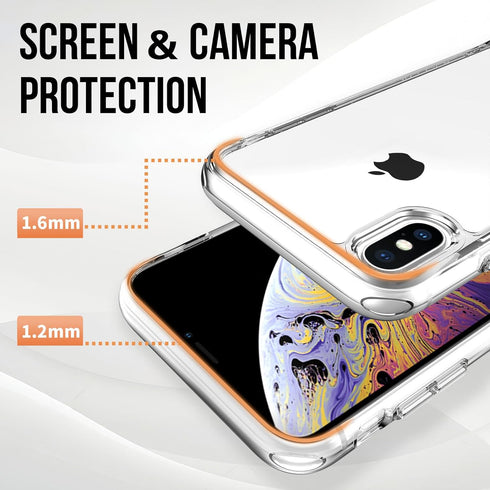 for Iphone X Case with Stand Clear?iPhone Xs Phone Case with Kickstand?Iphone X Thin Transparent Case?5.8 Inch...
