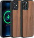 molzar Grip Series Magnetic Case for iPhone 12 and iPhone 12 Pro with Walnut Wood, Built-in Magnet Ring for Magnetic Mount, Compatible with MagSaf...