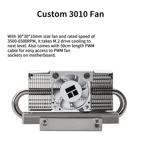 Thermalright HR10 2280 PRO SSD Cooler, Double Sided Heatsink, Carries 14.8W/m.k Silicone Pad, Includes 4 heatpipes, Reflow Process, 2280 SSD Heats...