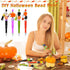 Tenceur 12 Pcs Halloween Plastic Beadable Pen Bead Ballpoint Pen Halloween Silicone Beads 105 Pcs Accessories DIY Black Ink Bead Pen Pumpkin Skull...