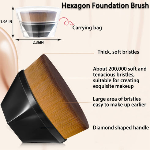 Makeup Brush Set Make up Brushes and Sponges Set Professional Blending Brush Foundation Brush Set Dual Ended Makeup Brush Kabuki Foundation Brush,...