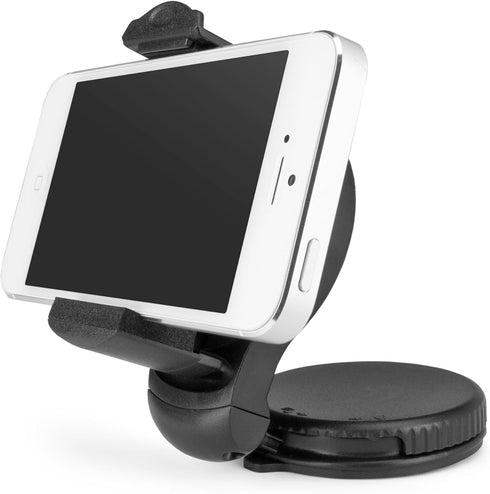 BoxWave TinyMount - Universal Windshield Dashboard Car Mount, Fully Adjustable, 360 Degree Rotatable Windshield Car Mount Holder for Smartphones -...