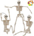 JOYIN 3 PCS Halloween Hanging Skeletons 16" Full Body Posable Joints Movable Plastic Bones for Halloween Party Outdoor Indoor Decor, Yard Patio La...