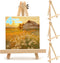 4PCS 9 Inch Wood Easels, Tripod, Painting Party Easel, Kids Student Tabletop Easels for Painting, Easel Stand for Painting Canvases, Portable Canv...