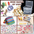 BENECREAT 6 Pack Clear Plastic Box Clear Storage Case Collection Organizer Container with Hinged Lid and Hangers For Organizing Small Parts Office...