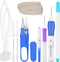 SelfTek 12 Piece Punch Needle Embroidery Kits, Embroidery Pen Needle Punch kit- Finger Protectors Craft Tools with Storage Box for Embroidery Flos...