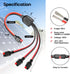 Anderson Y Splitter Cable Solar Panel Connector 1 to 3 Branch Parallel Adapter Cable for Portable Solar Generator Power Station Compatible with Go...