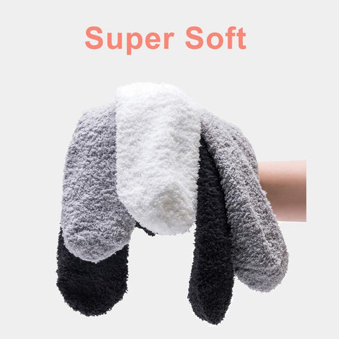 Women's Cozy Fluffy Fuzzy Socks Plush Home Slipper Socks 5,6,7,8 Pairs...